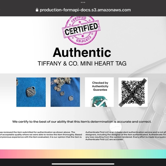 AuthenticTiffany & Co MINI Return to Tiffany heart tag 925 silver authen… - Picture 6 of 6